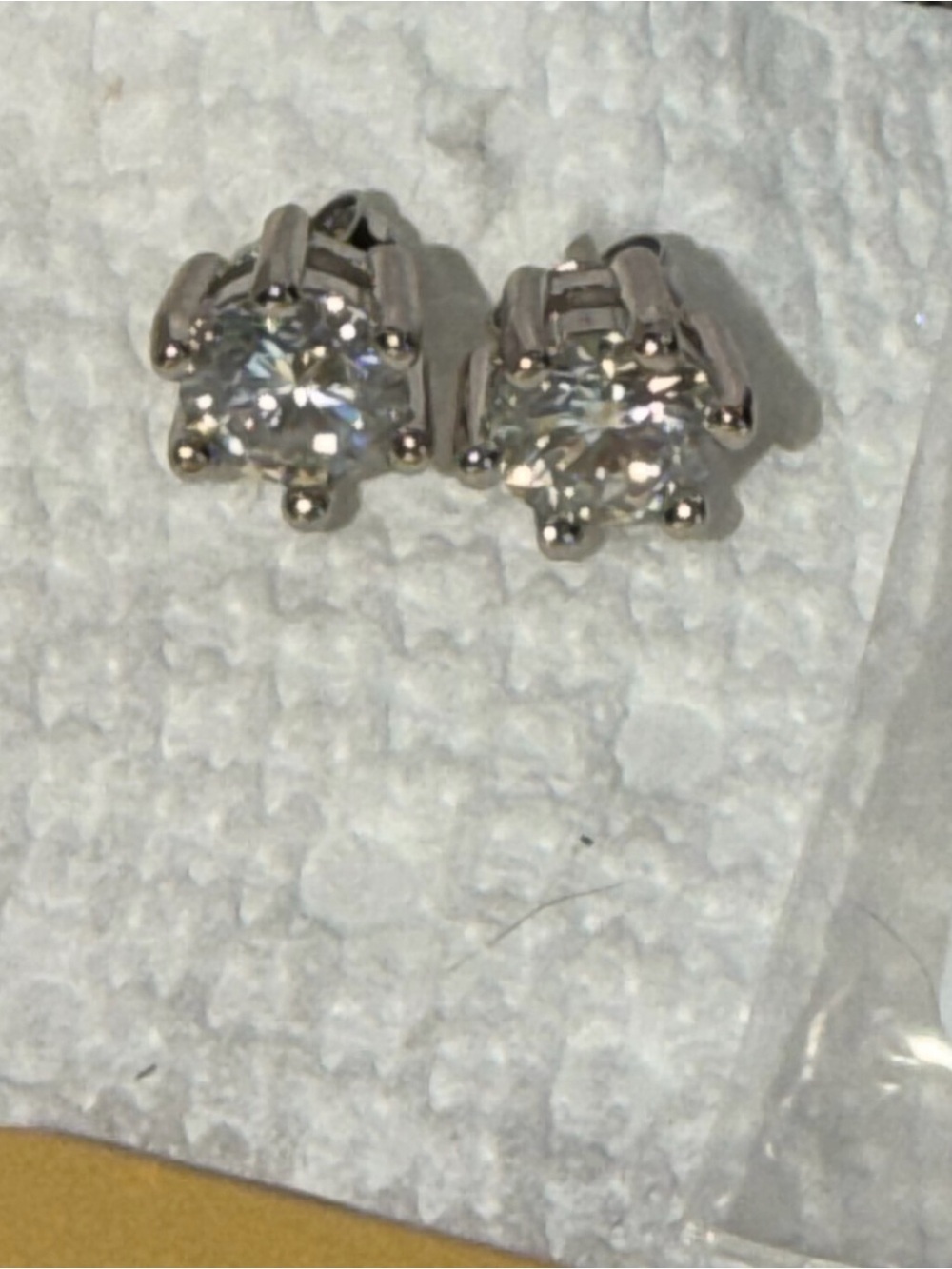 Clear Crystal Cluster Stud Earrings in Silver Tone - Picture 7 of 8